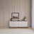 Modern White Console Table with Wall-Mount Option, 70.9 x 31.5 x 14.7 inches | 100% Melamine Coated Particle Board, Thickness: 0.7 inches | Features Numerous Shelves, Stylish and Functional for Home Decor