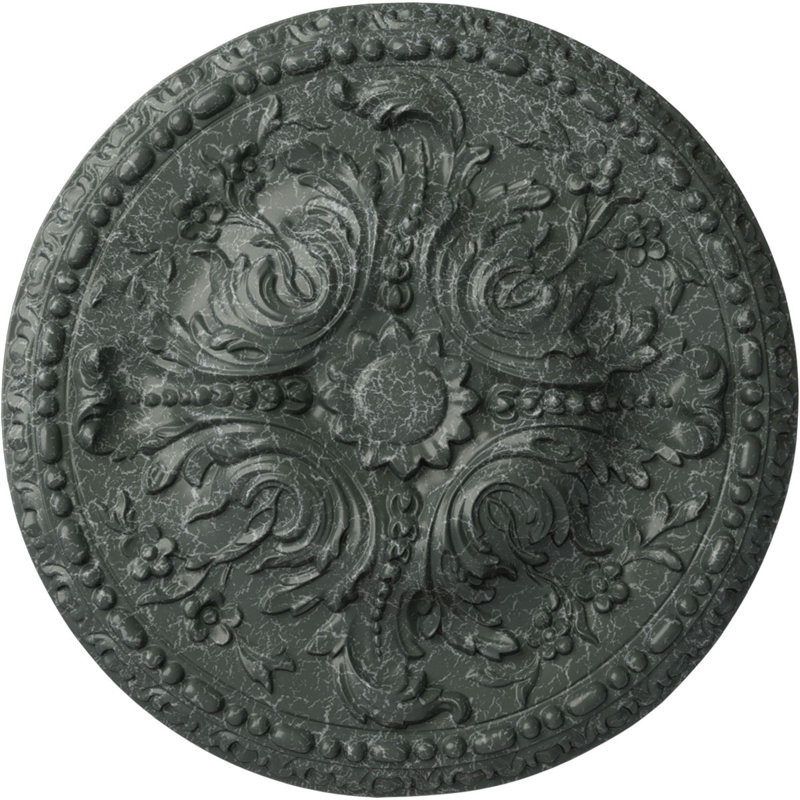 Endurathane Pompeii Ceiling Medallion, 18 7/8"OD x 1 1/2"P (Fits Canopies up to 2"), Hand-Painted Antique Copper Finish