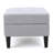 Modern With Waffle Pattern And Birch Wood Support, Grey, 28.75W X 23.25D 18.50H Contemporary Grey Delicate Stitch Legs,-1817750658