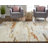 Casual Abstract, Ivory/Blue/Brown Area Rug-291872906