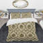 Ensemble de housse de couette moderne beige et blanc Modern Octagon Tiles II-109156176