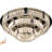 Markiese 32" Crystal Chandelier 3-Tier Round Ring Chrome Ceiling Light Fixture for Kitchen 3000-6000k