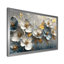 Arrangement silencieux de tulipes dorées, velours bleu et bleu - Tulipes, art mural de salon