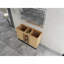 Armoire de salle de bain autoportante 48 po, 2 portes à fermeture douce et 3 tablettes de rangement ouvertes, emballage KD (meuble-lavabo seulement, sans lavabo)