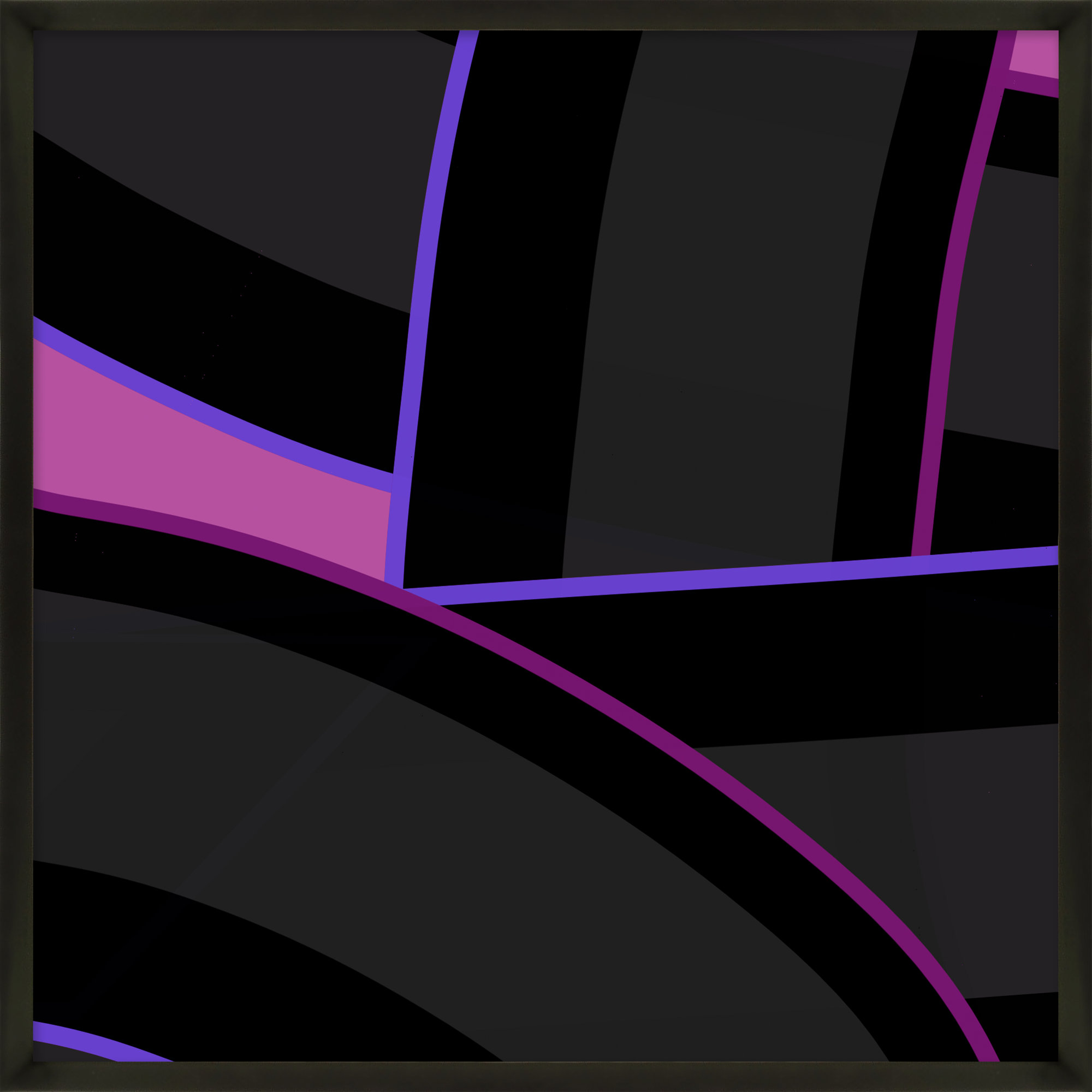 Purple Haze Twist by Jacques Pilon, Black, 24" H x 24" W x 1.25" D