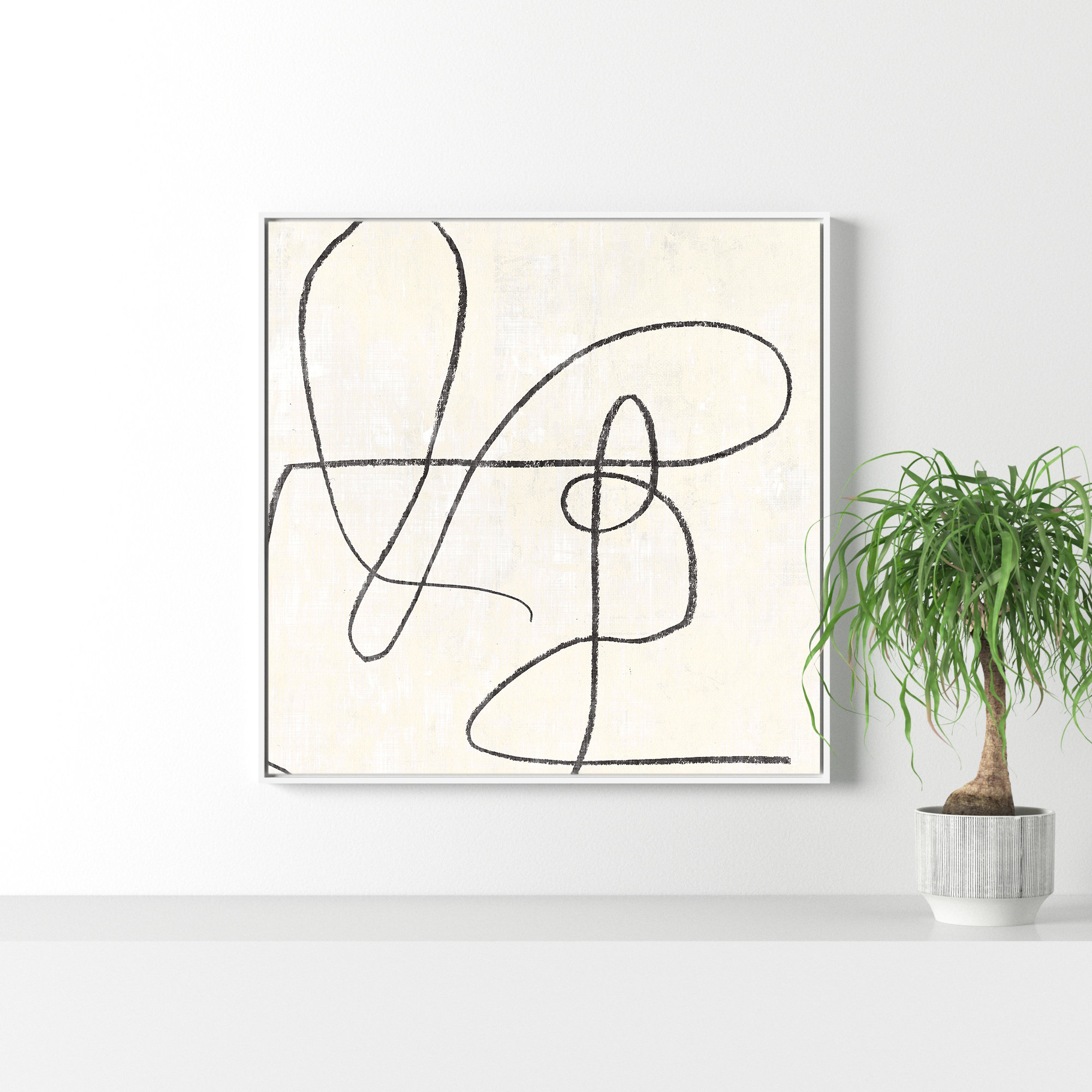 Juxtaposing, 37.5" H x 37.5" W, White