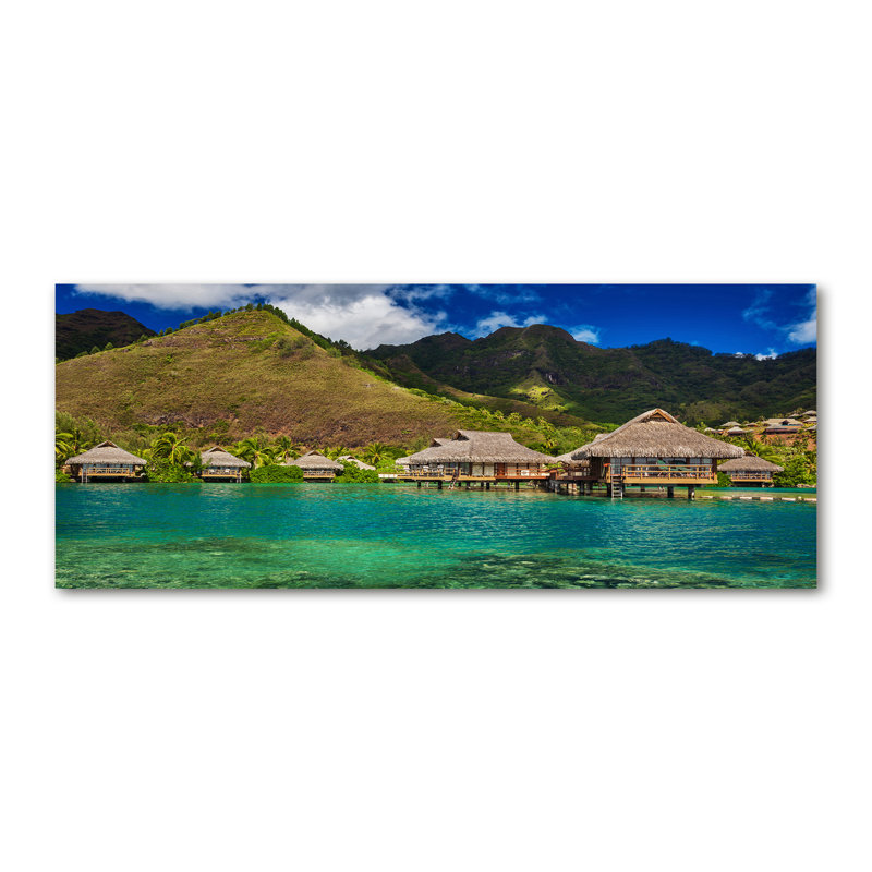 Bungalows Above The Water - Wrapped Canvas Print