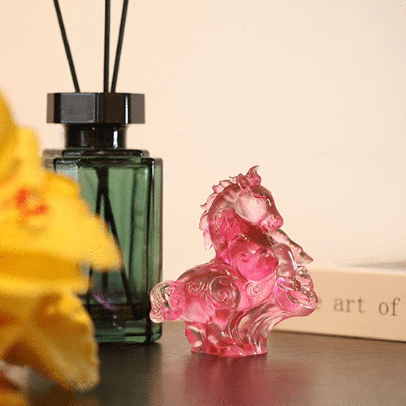 LIULI Crystal, Zodiac Figurine, Year of the Horse| An Unbridled Spirit