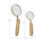 Decorative Objects for Home Decor – Gold Feather Handle Magnifying Glass Sculpture Set of 2 for Shelf Styling, Kitchen Decor, or Decorations for Living Room – Unique Accent Statues and Sculptures – 10", Gold