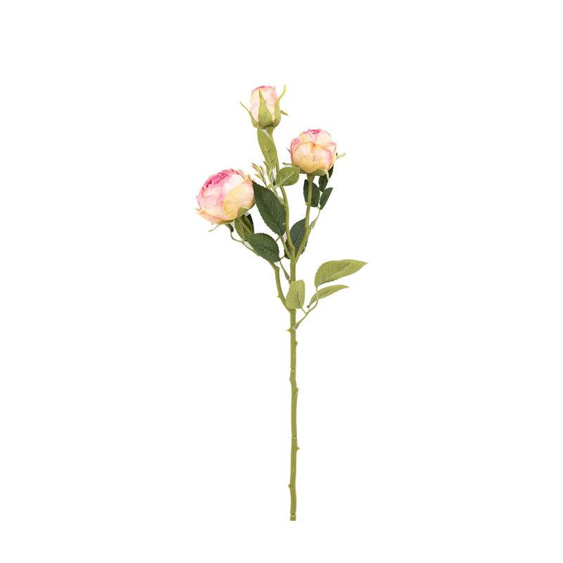 Faux Stem Vintage Rose White 540mm (6pk), Pink