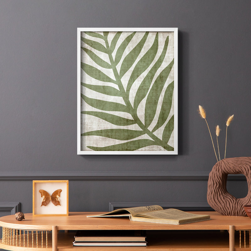 «Island Greenery I», reproduction encadrée - bois massif, Blanc, H 28 po x l 22 po