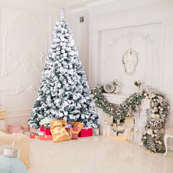 Arbre de Noël à flocage en PVC 6 pi avec 750 branches - YS