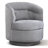 29" Wide Modern Super Soft Swivel Barrel Chair With Pillow-1378681578