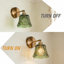 Lampe murale rétro verte sculptée de 5,7 pouces (incluant une source de lumière chaude)