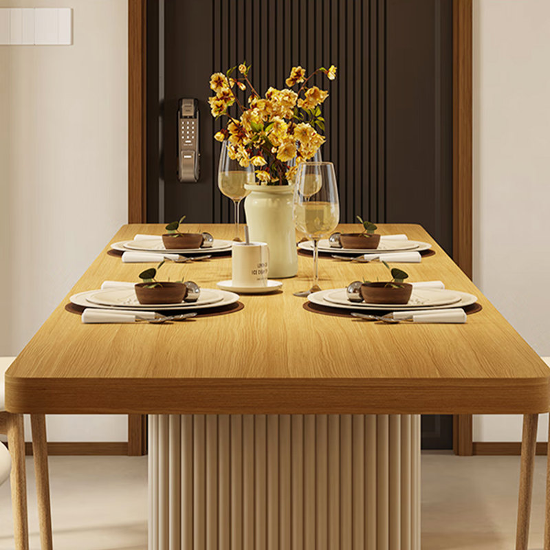 Table de salle à manger rectangulaire en bois massif italien, H 29,53 po x L 62,99 po x l 29,53 po