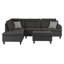 Canapé modulaire avec coussins gris anthracite Living-1795065269