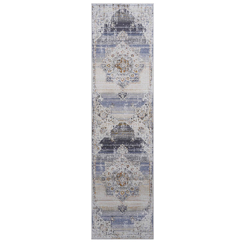 Tapis de couloir Collection Medallion, Tapis de couloir 2 pi 2 po x 8 pi