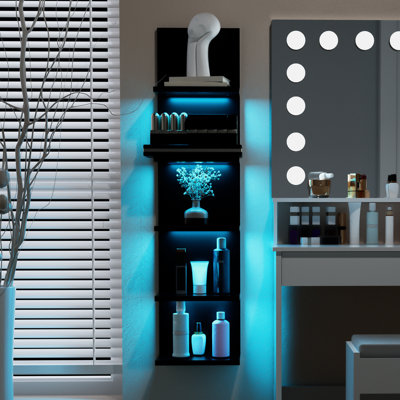 5 Tier Wall Shelf with RGB Light