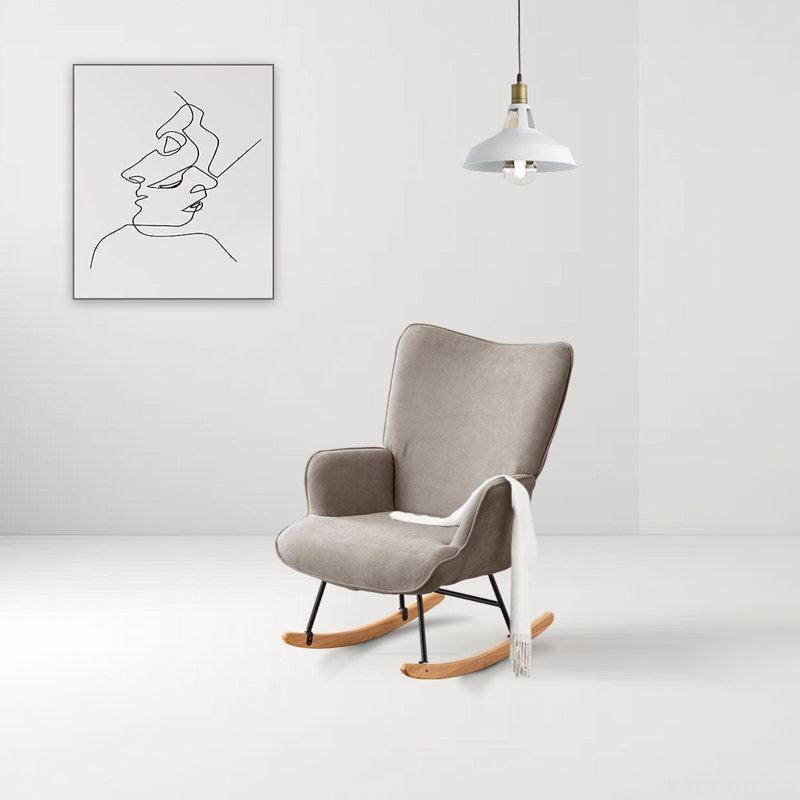 Chaise berçante Sakhi, gris