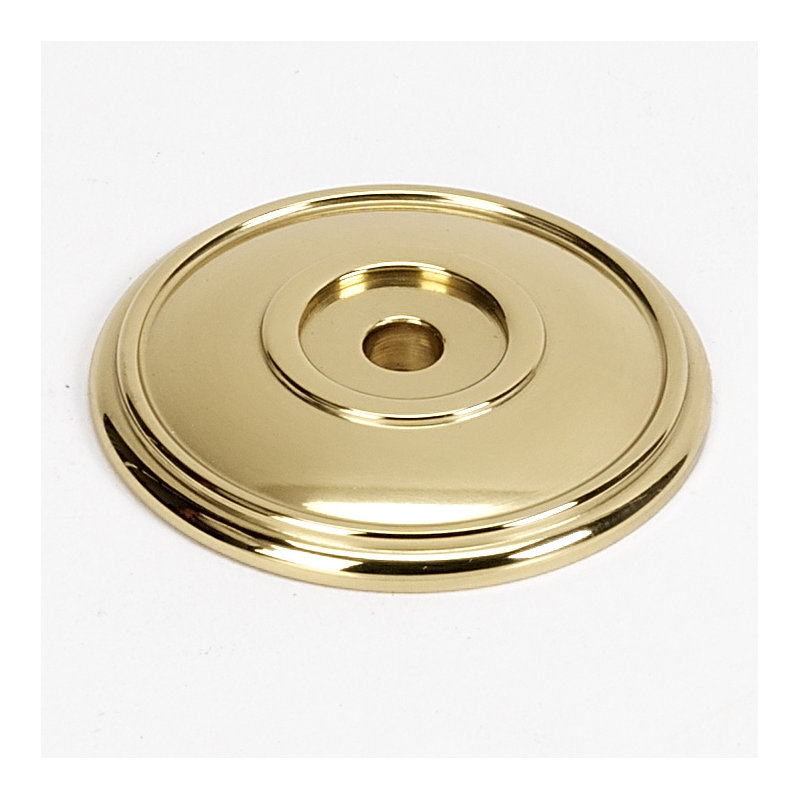 Rosette traditionnelle, Laiton poli, H 3,3 po x l 3,35 po x P 1 po