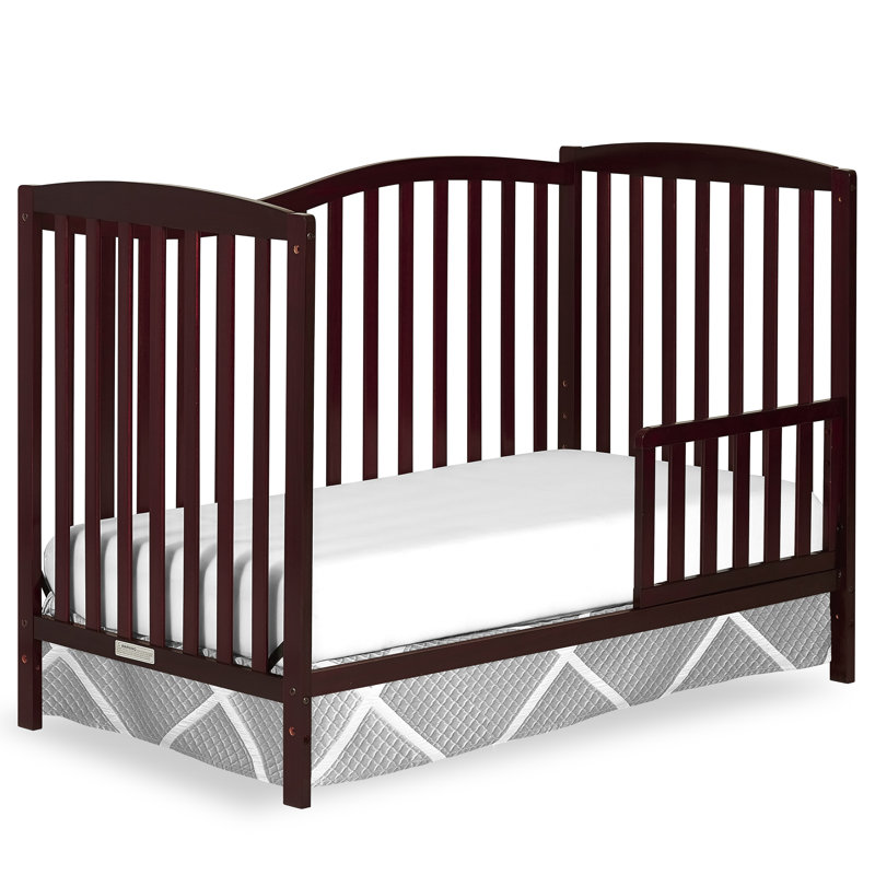 Cherry Pinewood 5-in-1 Convertible Crib with Adjustable Mattress Heights