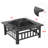 Pridgen Outdoor Square Fire Pit with Poker-905968999-815922666