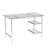 Merald Glass Top Metal Base Writing Desk