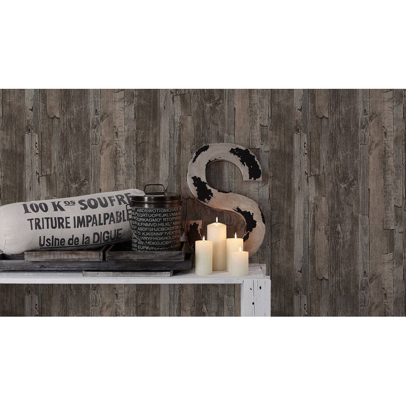 DecoWorld 33' x 21" Wallpaper Roll, Natural Brown
