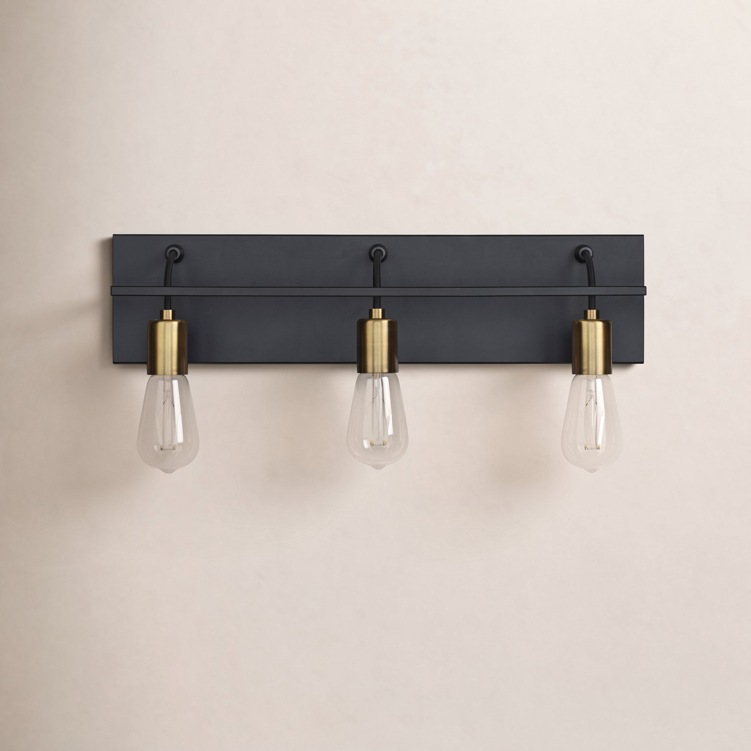 3 Light Dimmable Bath Bar, No Bulb