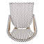 Tabouret de bar d'extérieur PE en rotin français, structure en aluminium avec finition en bambou (ensemble de 2)