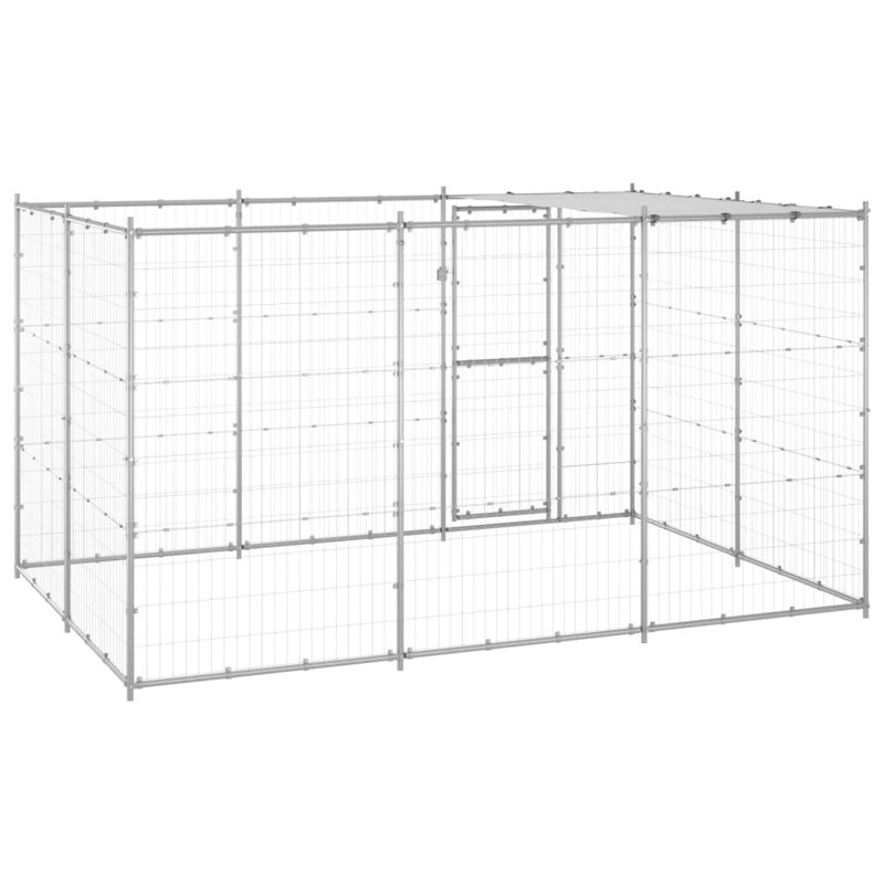Leamont Galvanised Steel Dog House, 180cm H x 330cm W x 220cm D