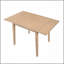 Table de salle à manger extensible de 29 à 45 po pour 4 personnes, table de cuisine pliante avec pieds en bois d'hévéa, table de salle à manger peu encombrante pour le salon, la cuisine, la salle à manger et le petit espace (table seulement)-1140499350