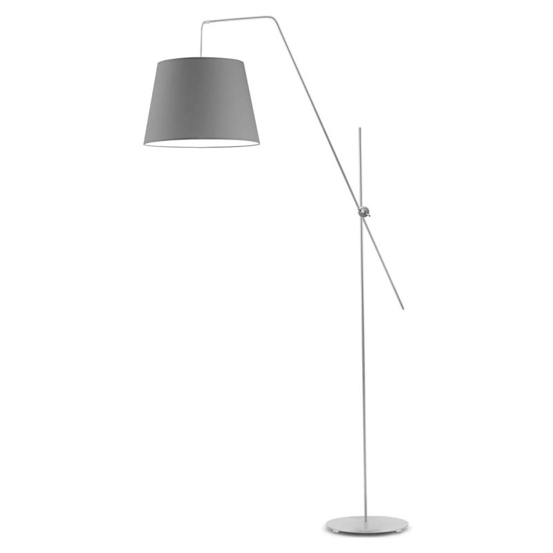 Ayash 176cm Task Floor Lamp, Silver, Grey
