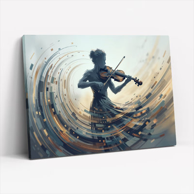Ensemble de 1 toile murale abstraite sur le thème de la musique