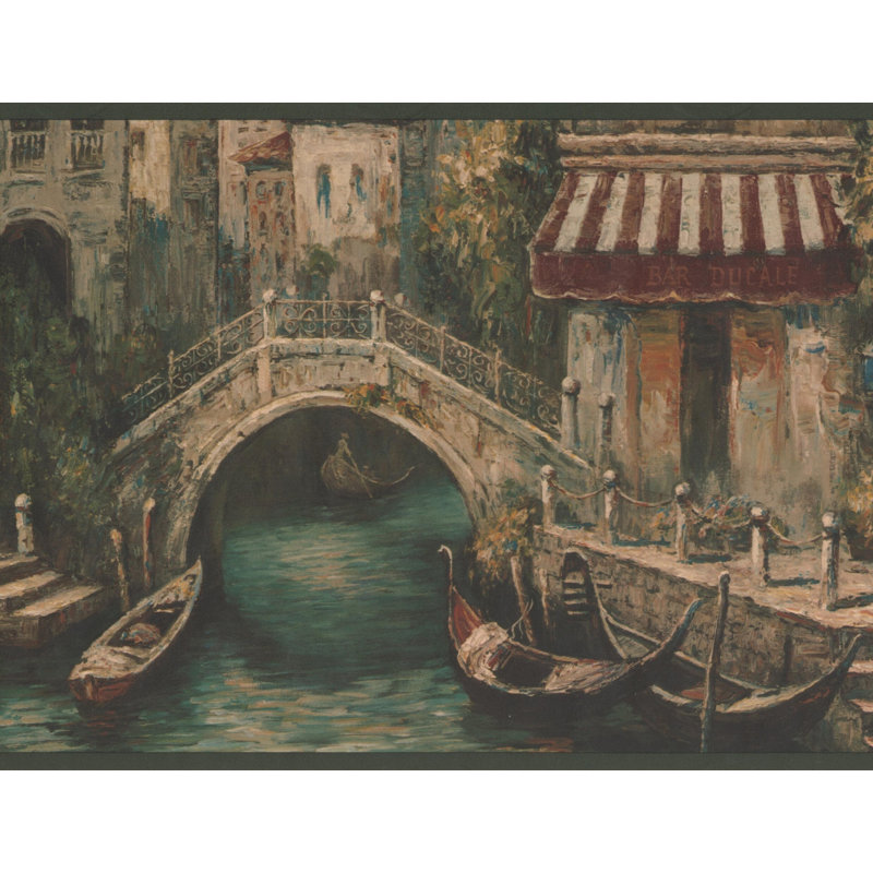 Bordure de papier peint L 775 pi x l 180 po Venice Canal