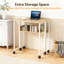 Table pliante 31,5 pouces avec roulettes pour petits espaces Table d'ordinateur portable avec tablette pour bureau à domicile-128850025