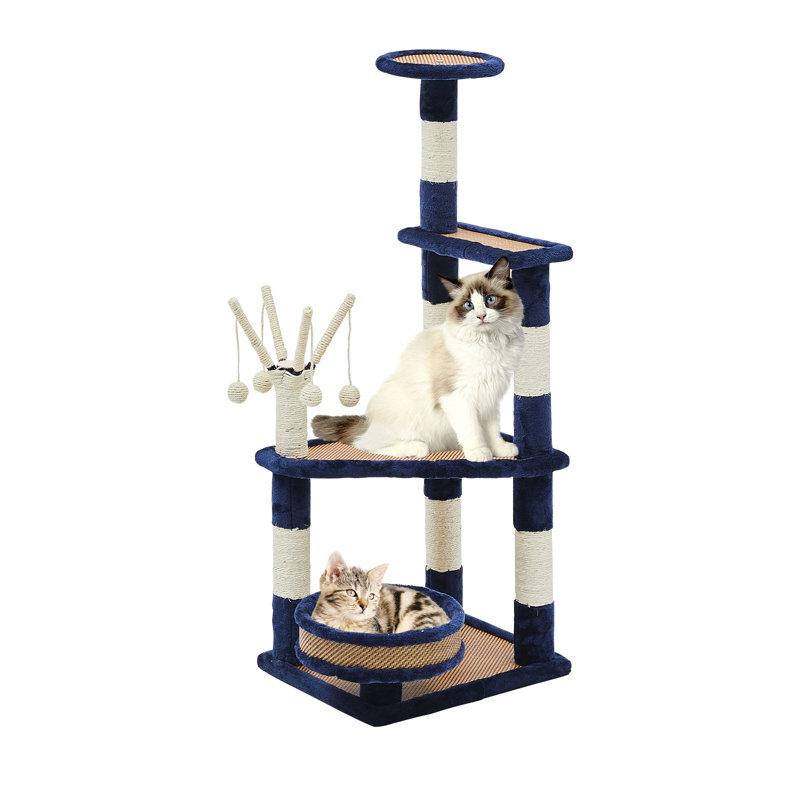 122cm H Cat Tree, Blue