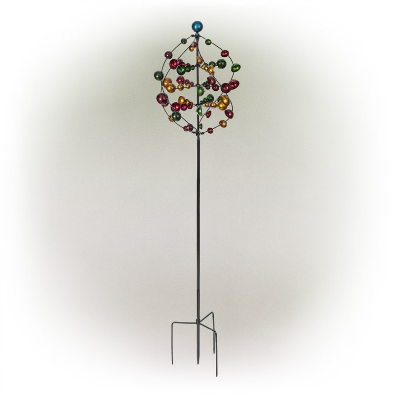 Gatwick Weather Resistant Metal Abstract Garden Stake, 19"L x 19"W x 71"H