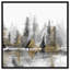 Golden Reflection III, Forest Lake Reflection - peinture sur toile-71089447-71089448