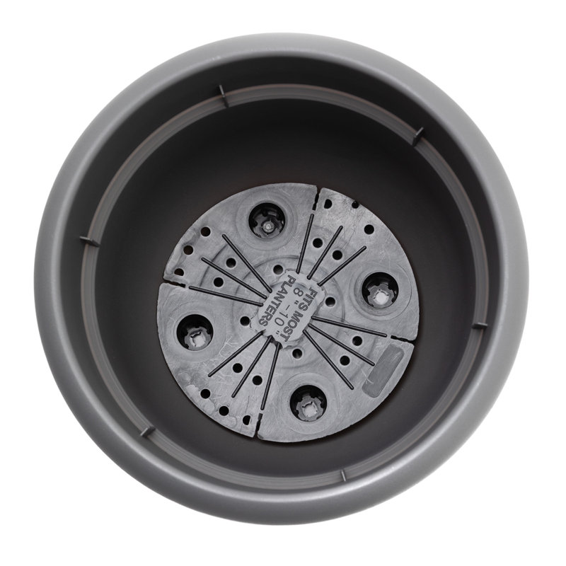 Pot à fleurs intérieur / extérieur Traditional, H 10,25 po x l 13 po x P 13 po, Gris anthracite