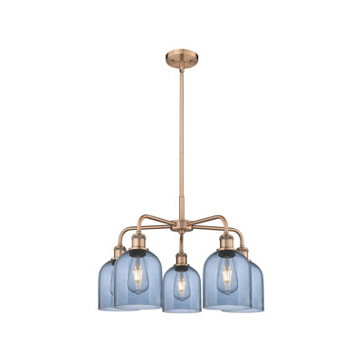 Odaniel 5 - Light Steel Dimmable Bell Chandelier