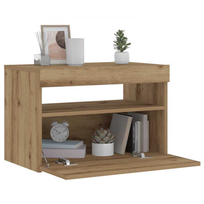 Arnolds 60cm W Manufactured Wood Bedside Table