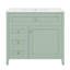 Meuble-lavabo autoportant 36 po avec lavabo, armoire moderne en bois aggloméré et bois d'hévéa, 3 tiroirs, tablette réglable-682101598-682101592