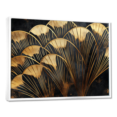Art Deco Wall Art, Gold Geometric Canvas, Timaeus