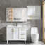 Miroir de salle de bain rectangulaire en métal argenté 30 po x 40 po, parfait pour rehausser le style et la fonctionnalité de tout mur.-775253468-775253475