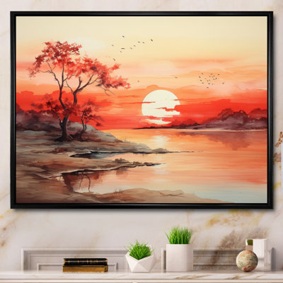 Reproduction d'art mural «Peach Brown Sunrise Splendor»