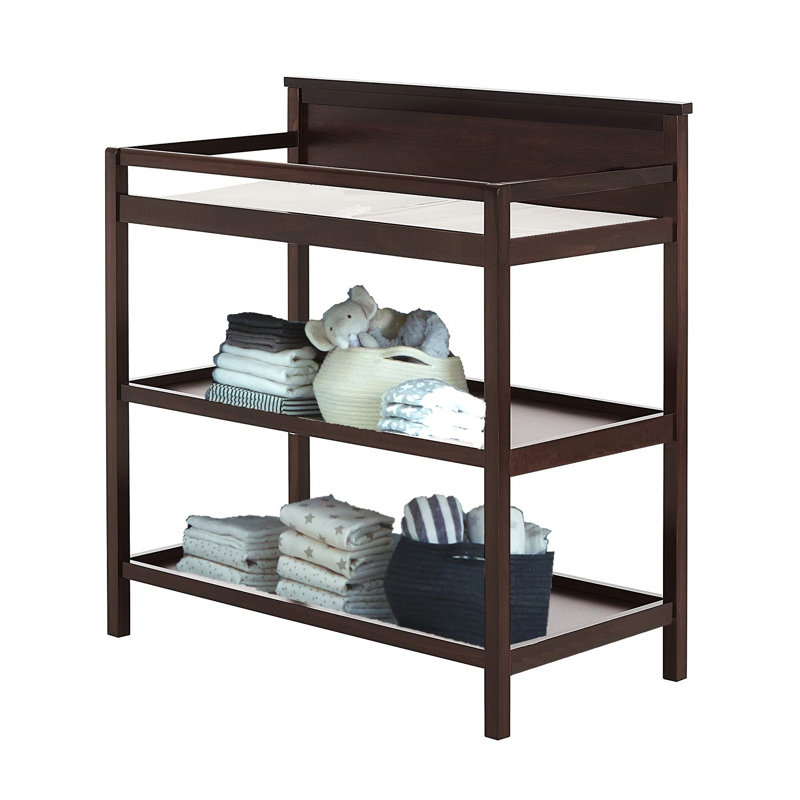 Abdula Changing Table with Pad, Espresso