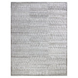 Hand Knotted Abstract Area Rug in Ivory/Beige