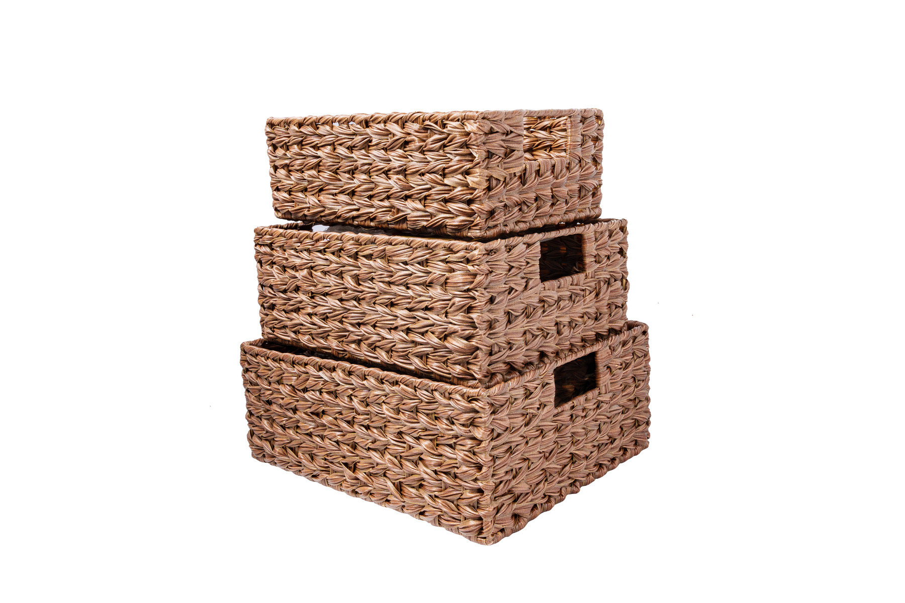 Bayou Breeze Storage Shelf Organizer Wicker Basket Set & Reviews
