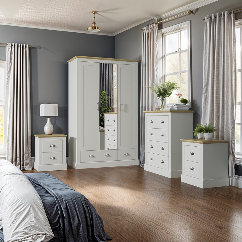 Sufy 4 Piece Compact Bedroom Storage Set , Grey